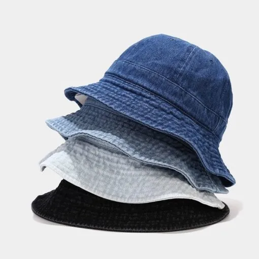 Durable Denim Round Beret Hat