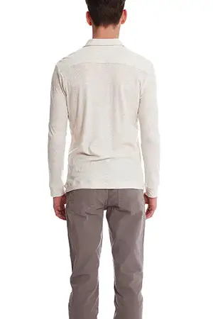 Long Sleeve Cotton Polo Shirt