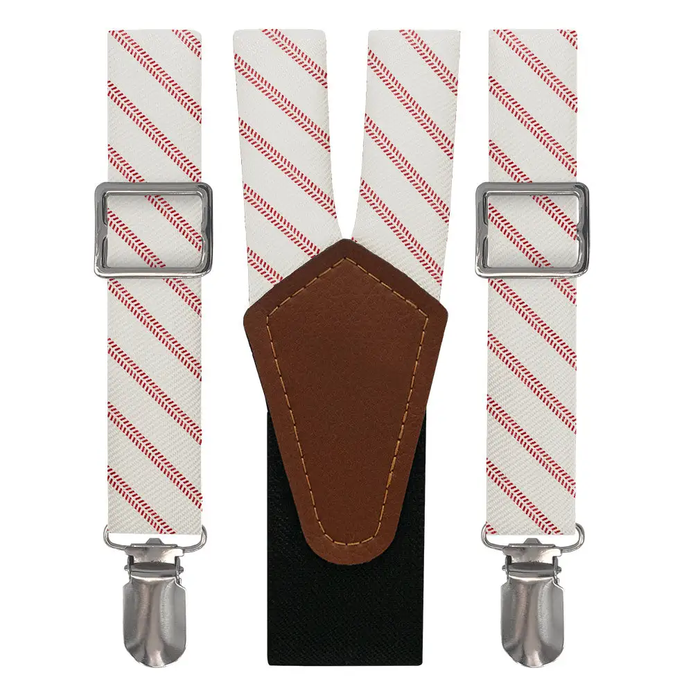 Baseball Stripe Pattern Suspenders