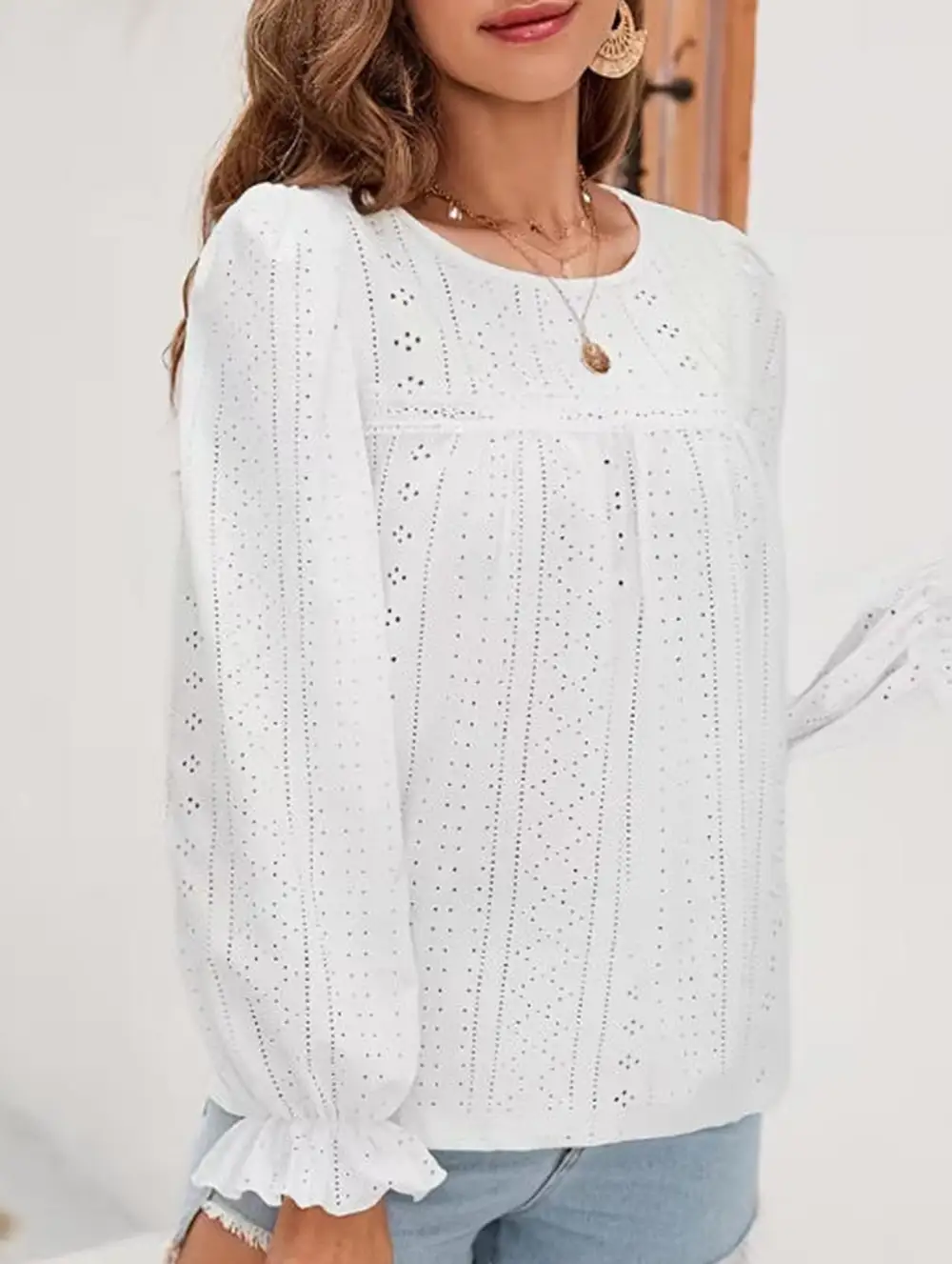 Cutout Long Sleeve Top