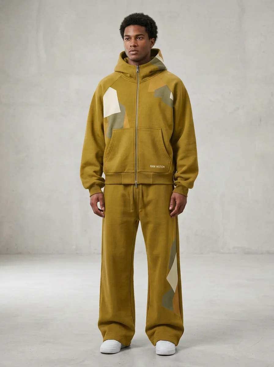Hoodie Zip-Up Jogger Men's Two-Piece Tracksuit