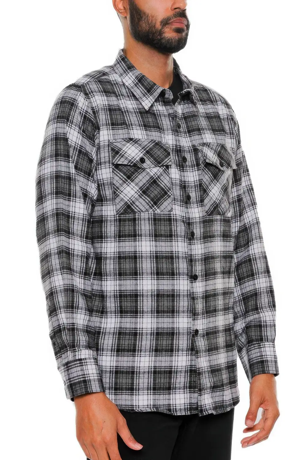 Regular Fit Checkered Plaid Flannel Shirt