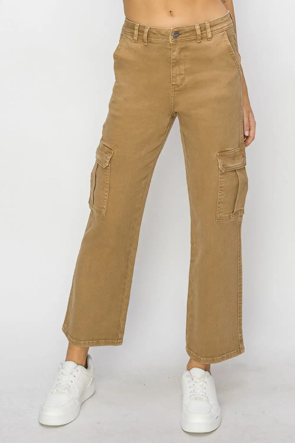High Rise Cargo Denim Jeans