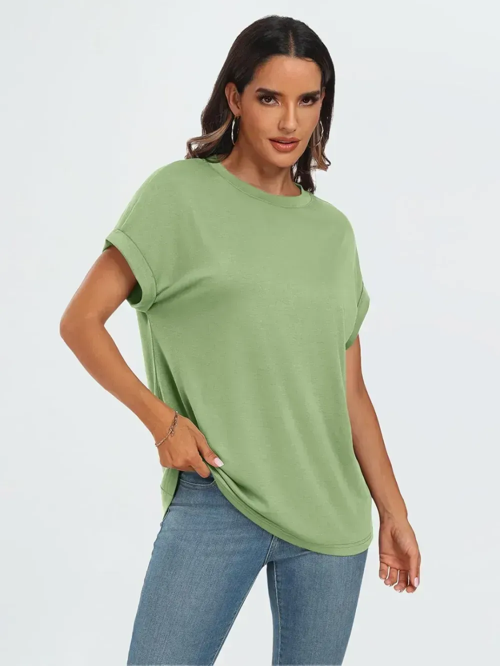 AUTOMET Women Tops Casual Basic T Shirts Loose Fit Crewneck Short Sleeve Summer Outfits