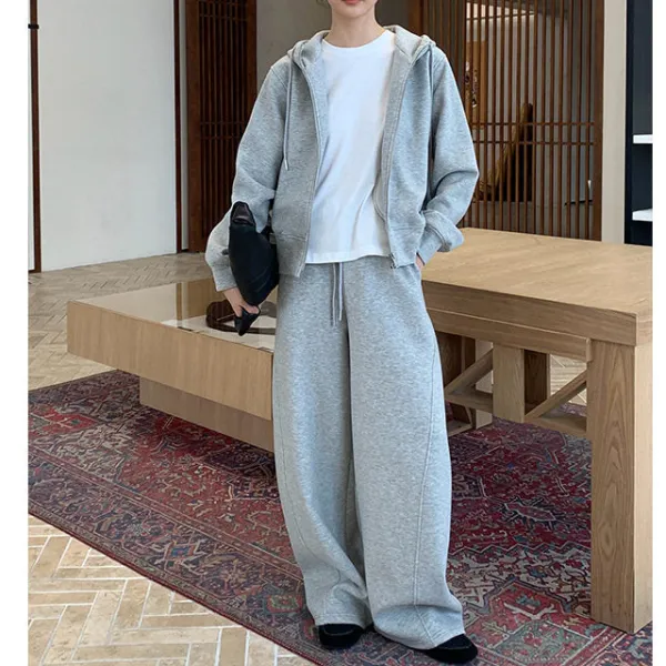 Cozy Thick Hooded Sweatshirt And Sweatpants Set