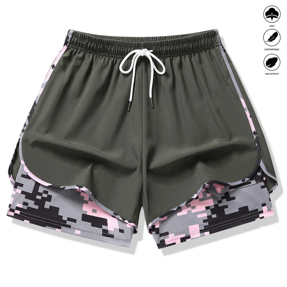 Women’s Casual Athletic Shorts with Built-In Liner