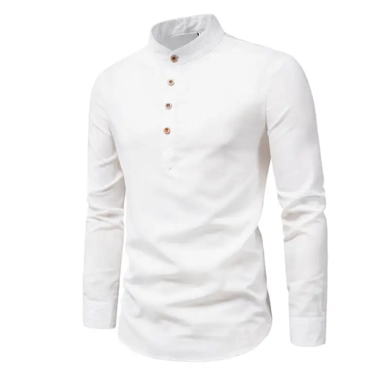 Relaxed Collar Band Shirt