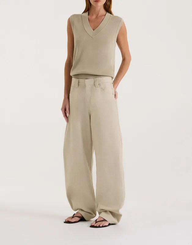 Sage Semi-Sheer Knit Vest