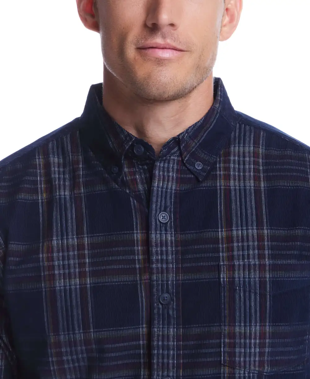 Men's Corduroy Plaid Shirt