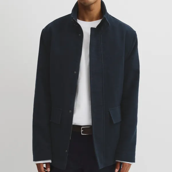 Men's Funnel Neck Moleskin Jacket