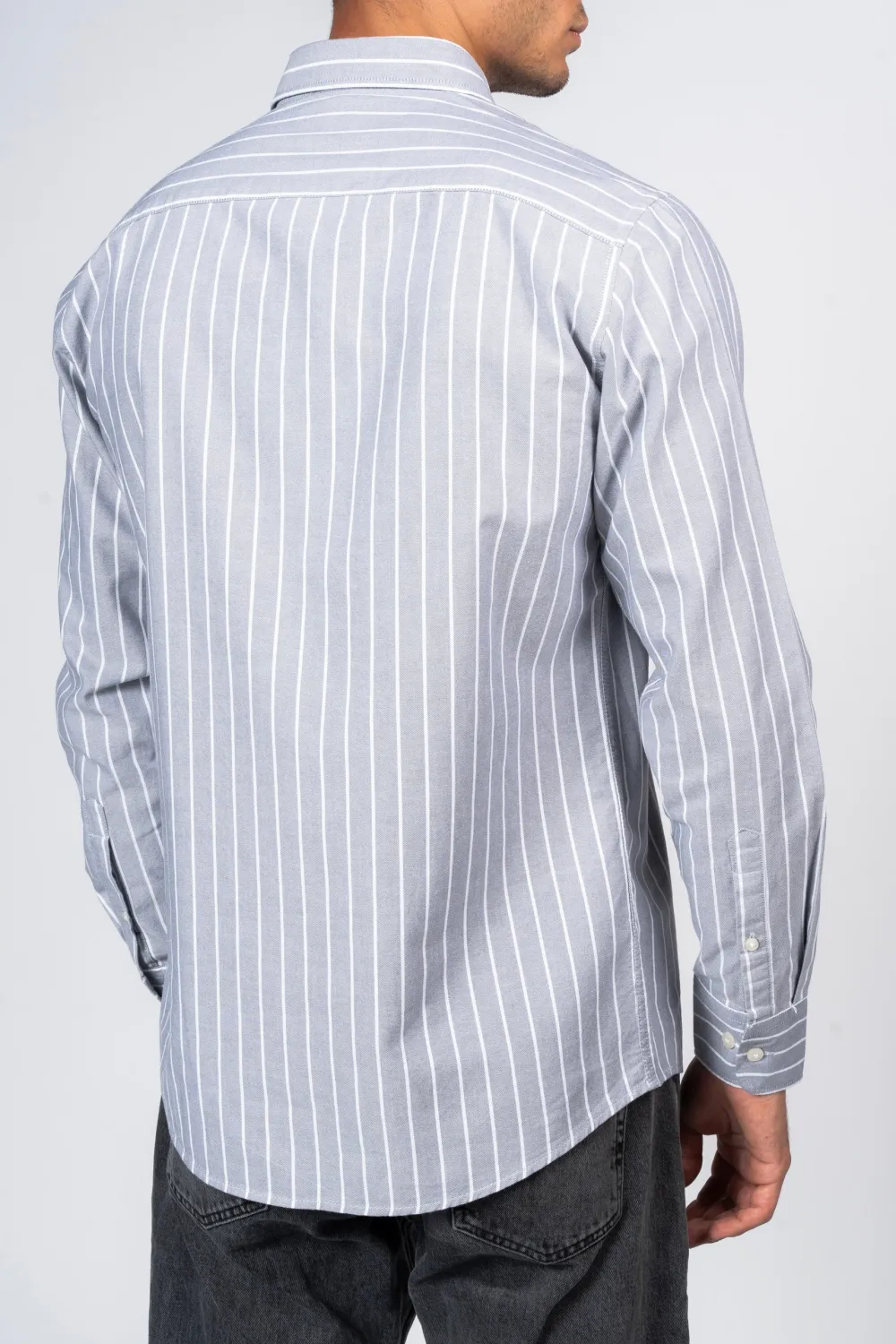 Everyday Edition Striped Long Sleeve Cotton Men's Button Down Shirt