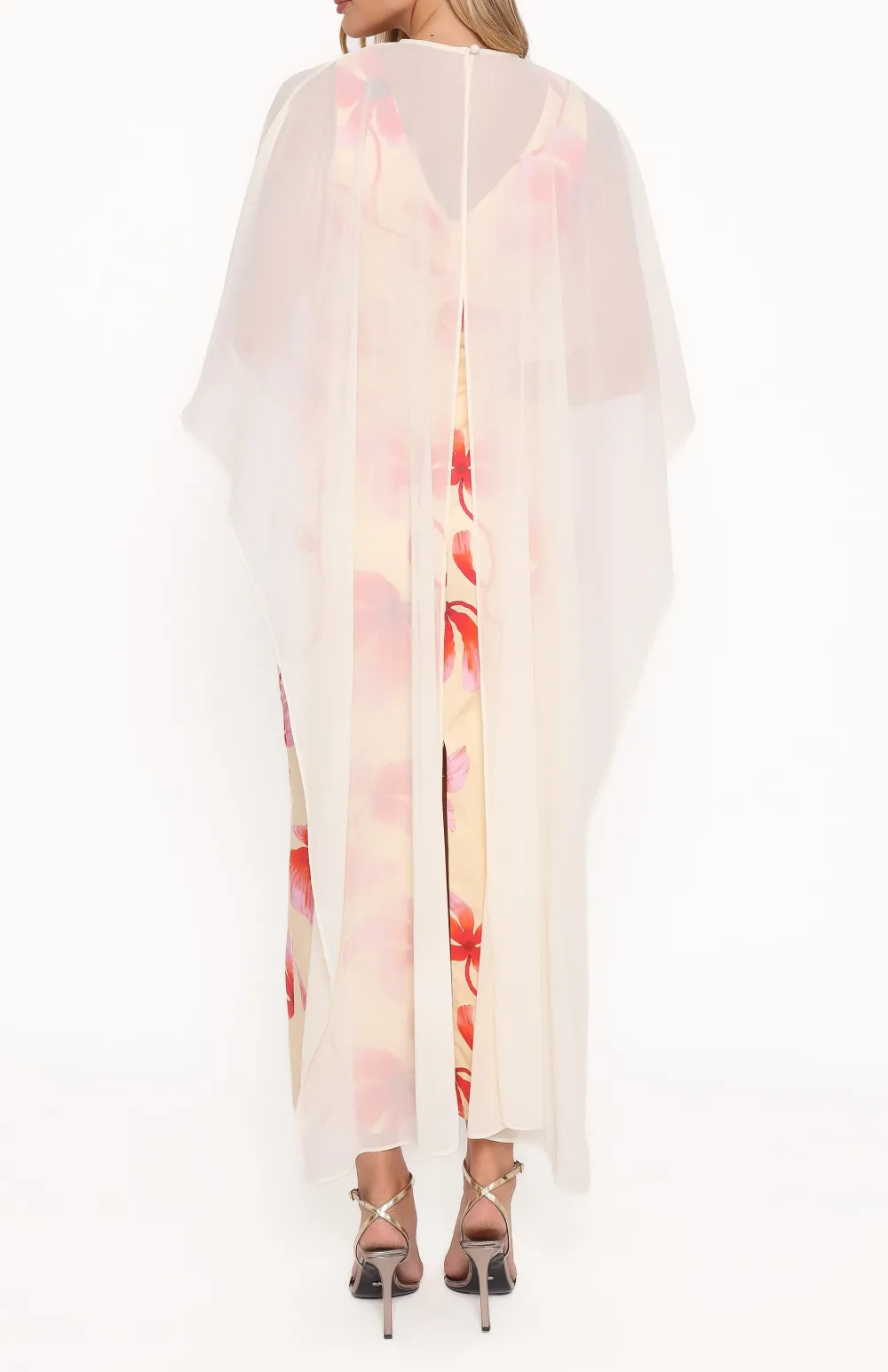 Gathered Boat Neck Maxi Dress