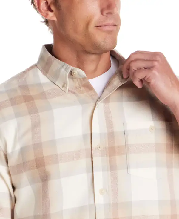 Men's Layered Plaid Flannel Brushed Shirt