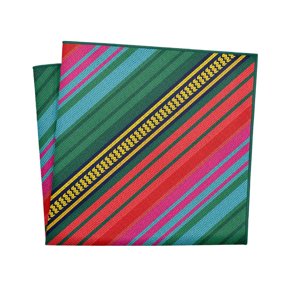 Modern Contemporary Novelty Striped Pocket Square