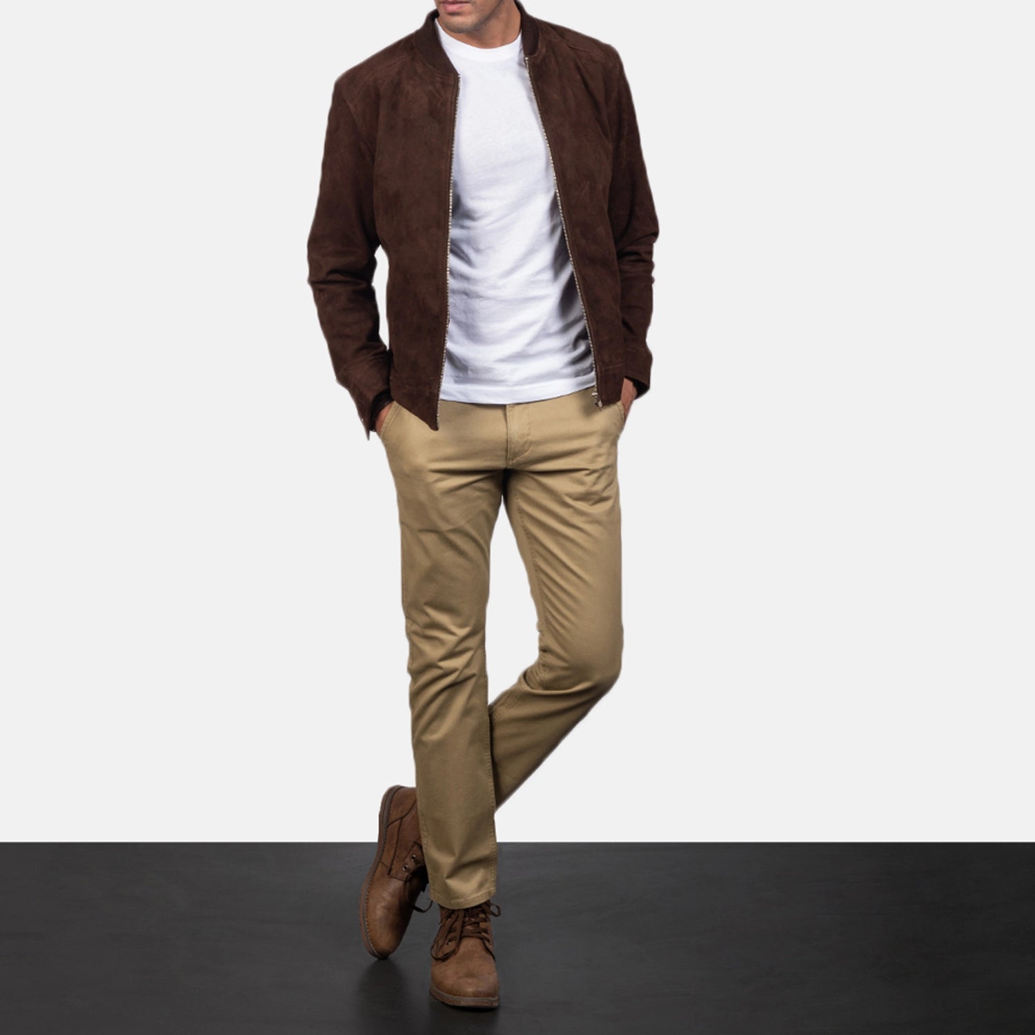 Men's Bomber Suede Jacket