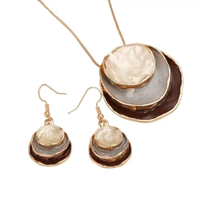Floral Pendant Jewelry Set