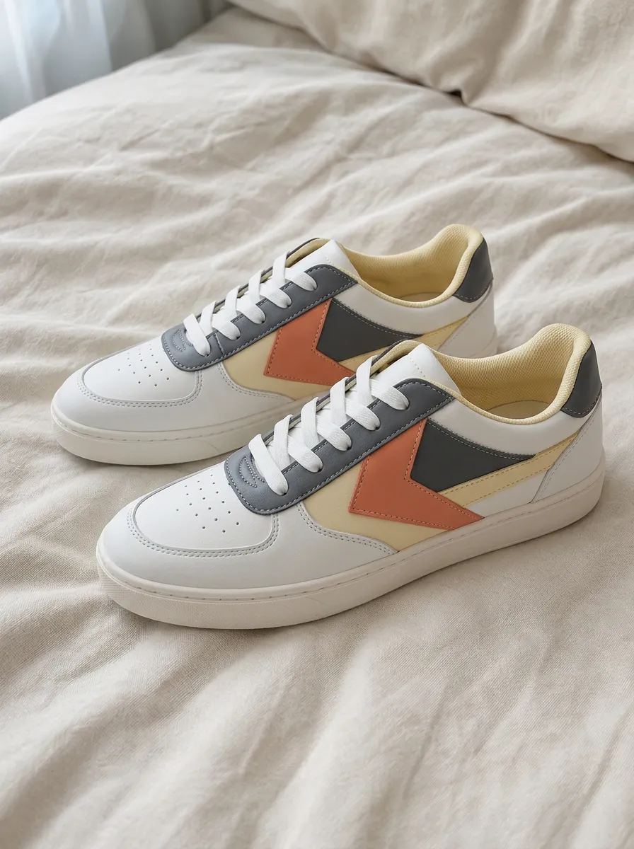 Women's Colorblock Geometric Pattern Creative Skate Shoes