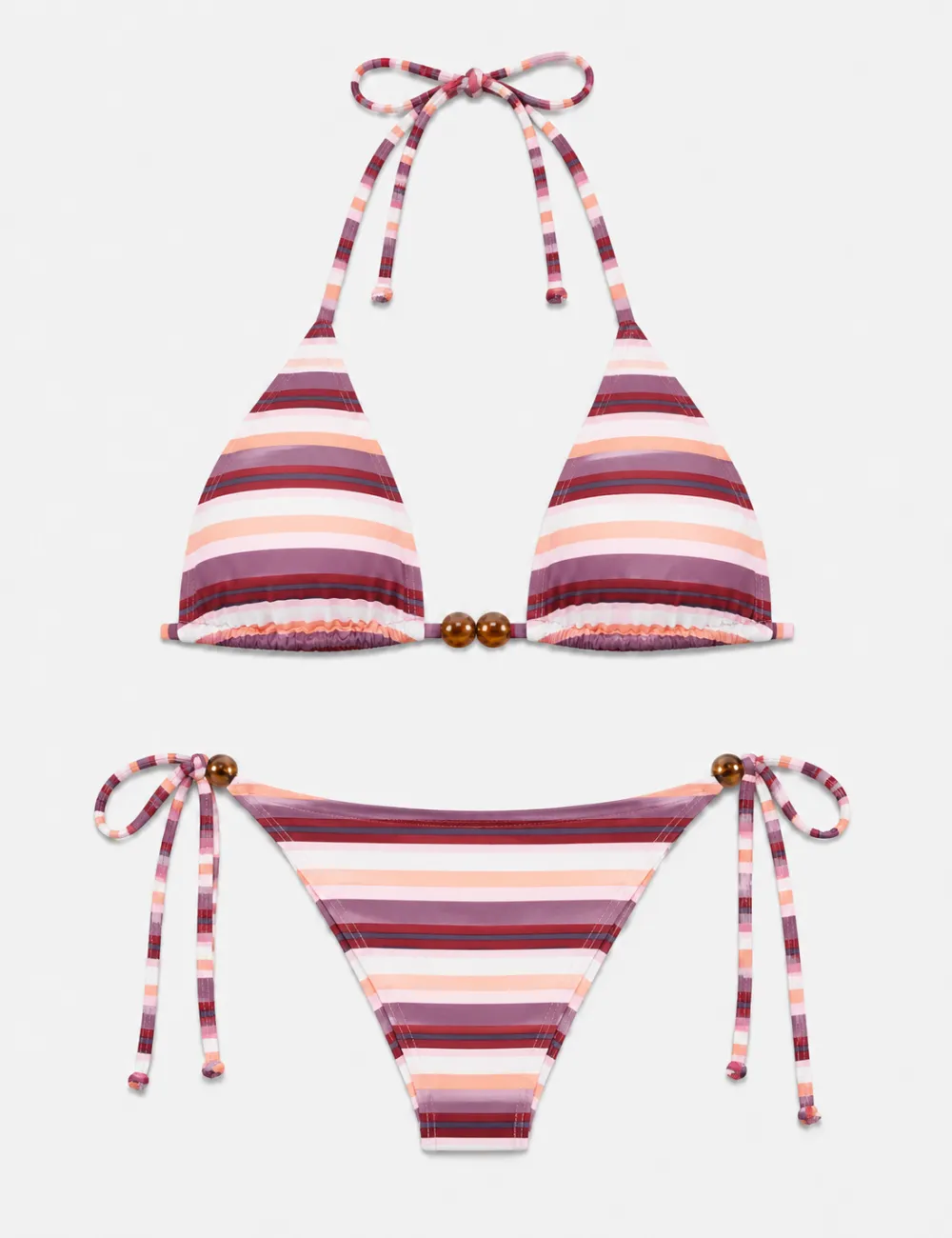 Halter Triangle Piece Bikini Set