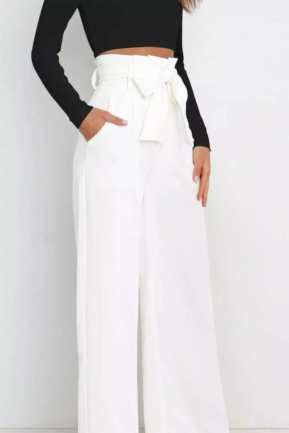 Wide Leg High Waist Pocketed Everyday Pants