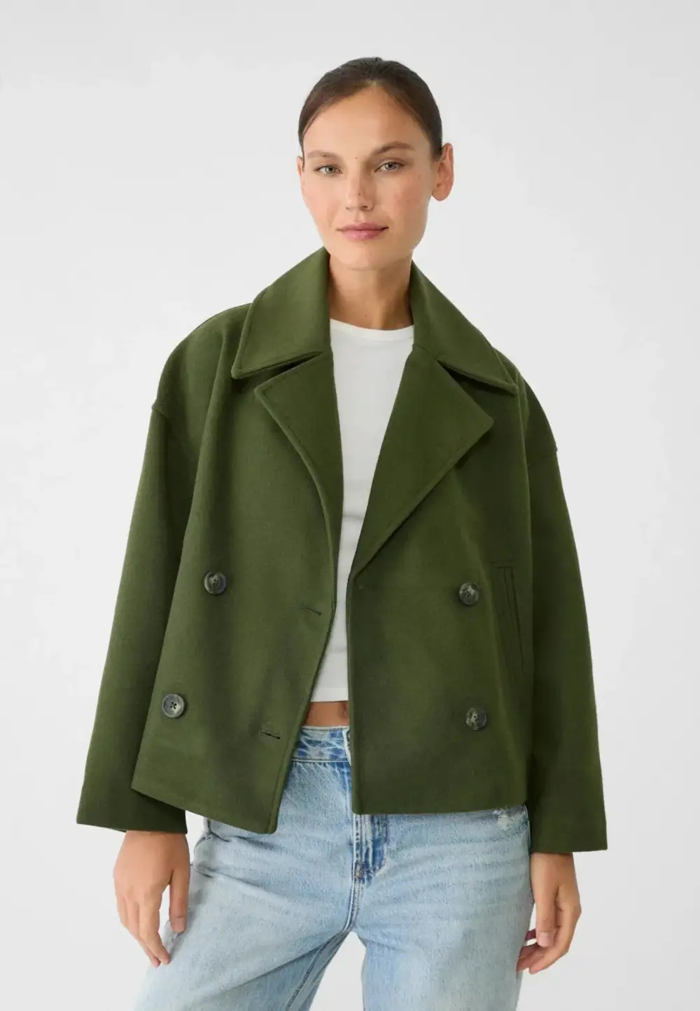  Double Breasted Cropped Jacket
