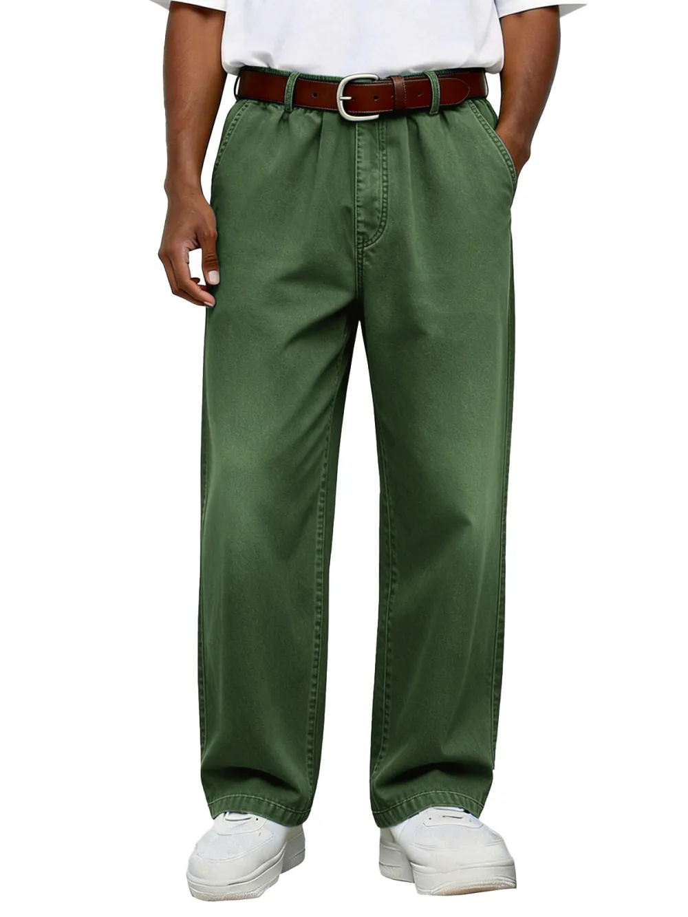Textured Relaxed Fit Trousers