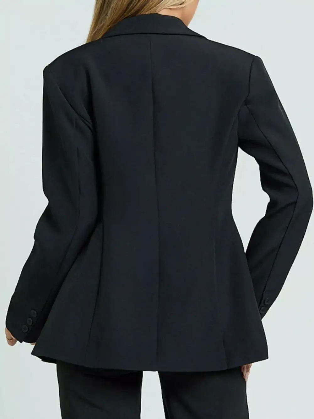 Lapel Collar One Button Blazer Relaxed Essential