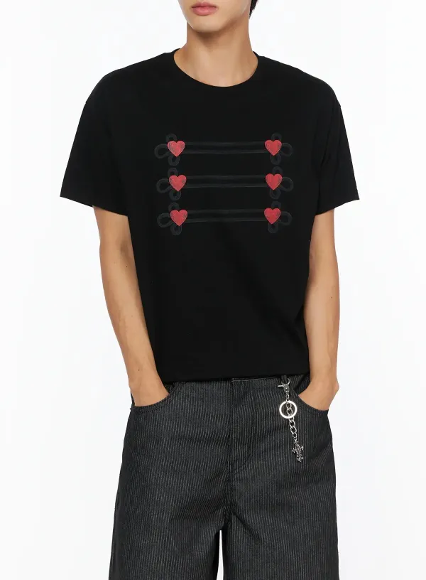 Men's Heart Graphic T-Shirt