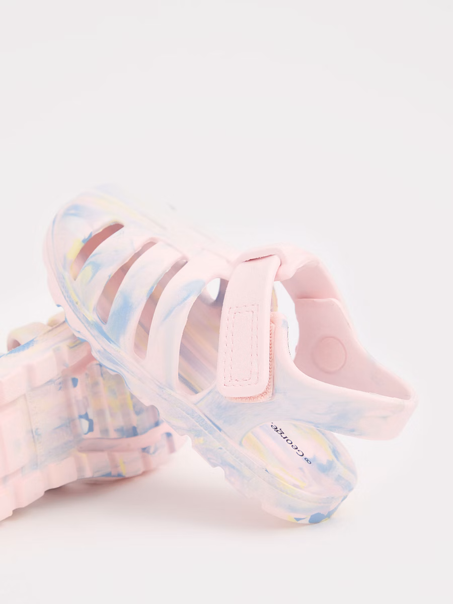 Pink Ombre Fisherman Sandals detail 1