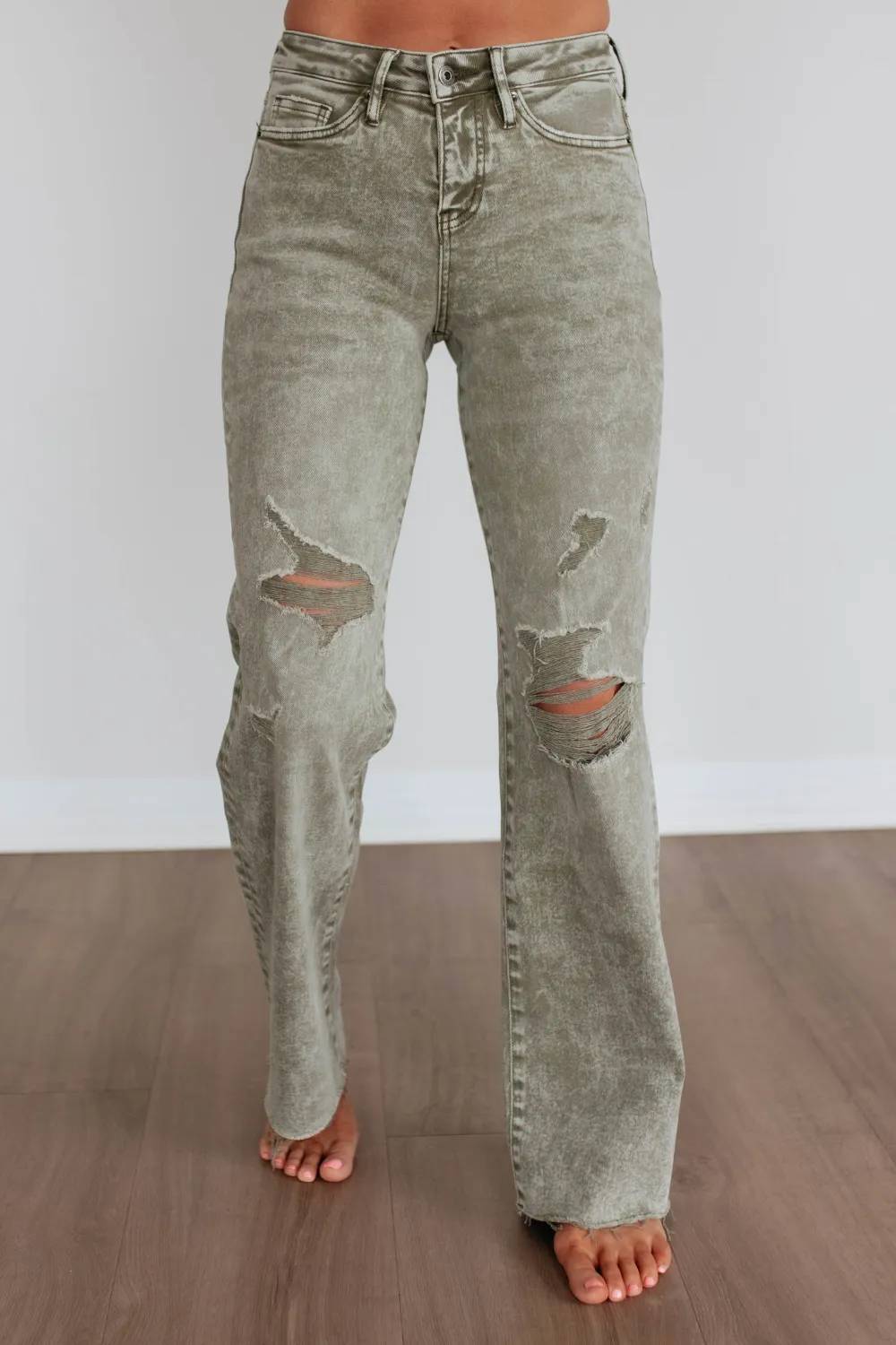 Women's High Rise Wide Leg Tummy Control Jeans