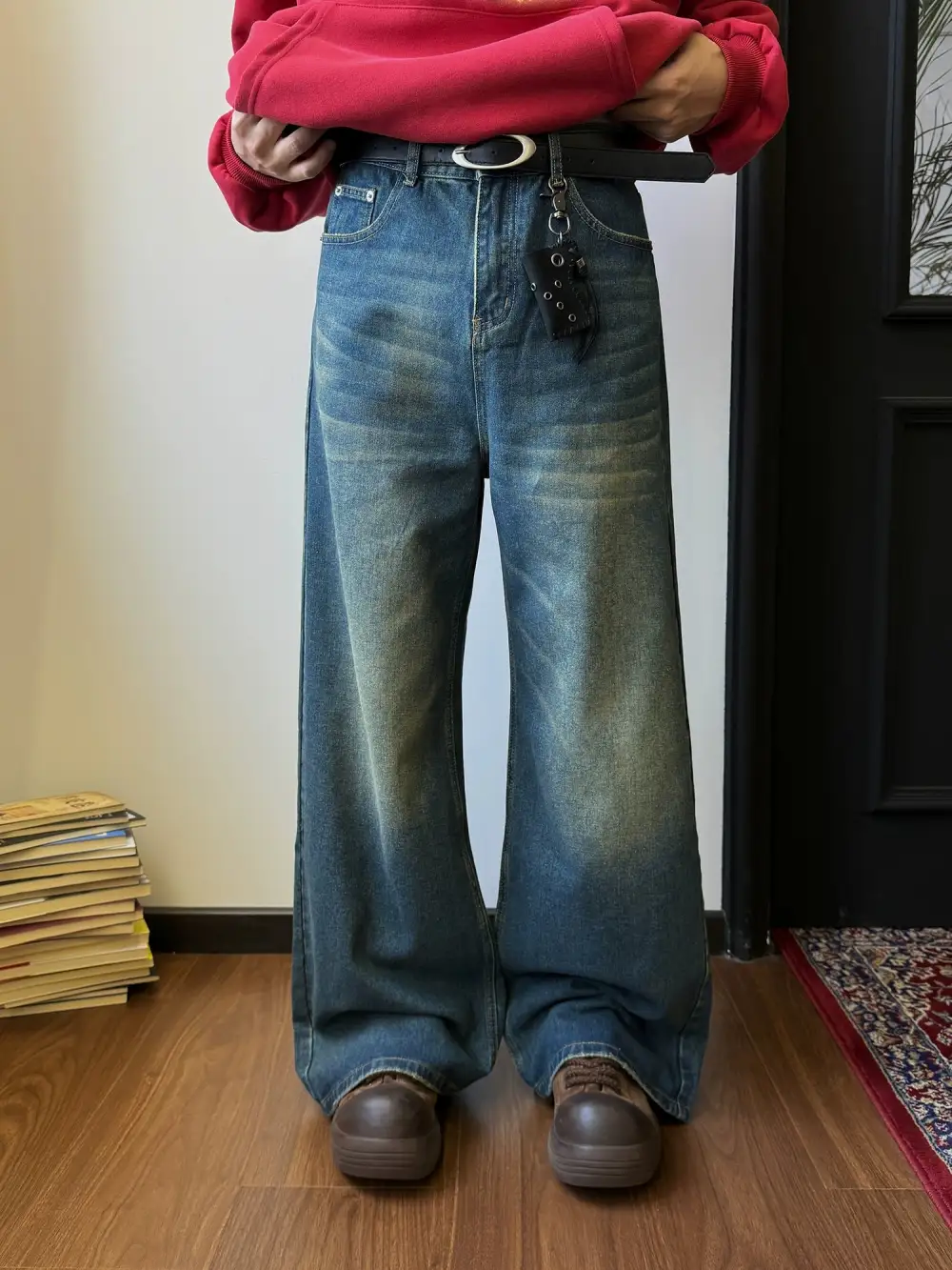 Washed Wide Leg Jeans