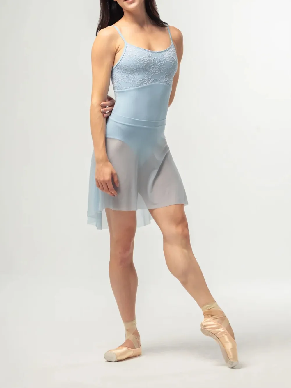 Short Pull On Mesh Skirt