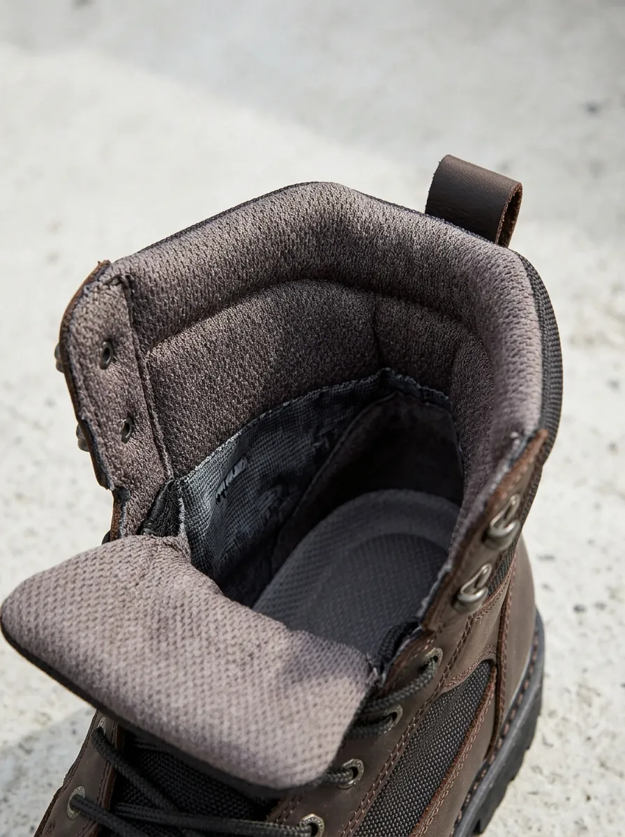 Utility Leather-Look Men's Waterproof Work Boots