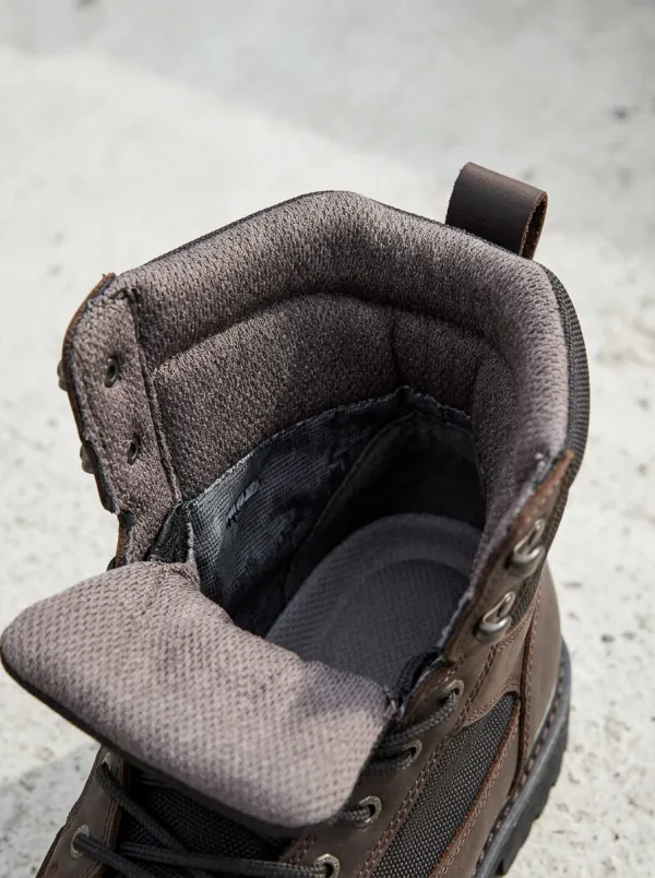 Utility Leather-Look Men's Waterproof Work Boots