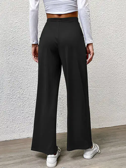 Relaxed High Waist Straight Pants