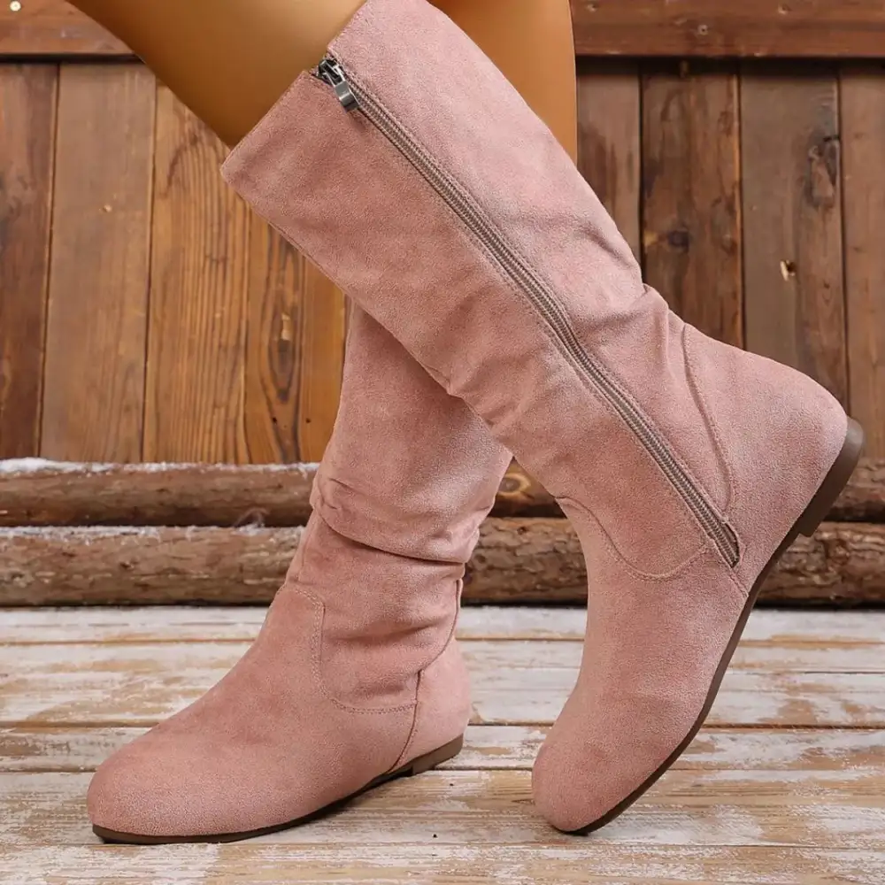 Classic Round Toe Side Zip Boots