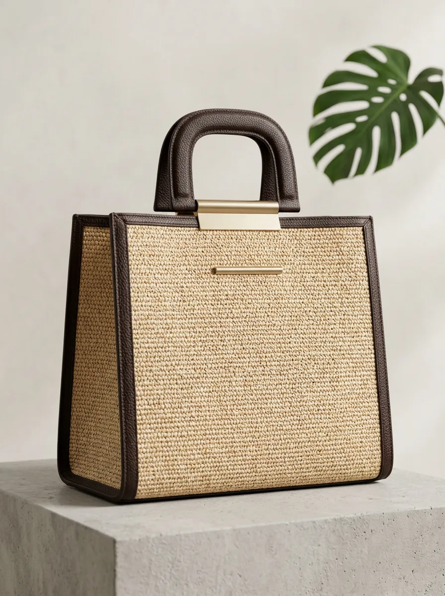 Woven Top-Handle Women's Tote Bag