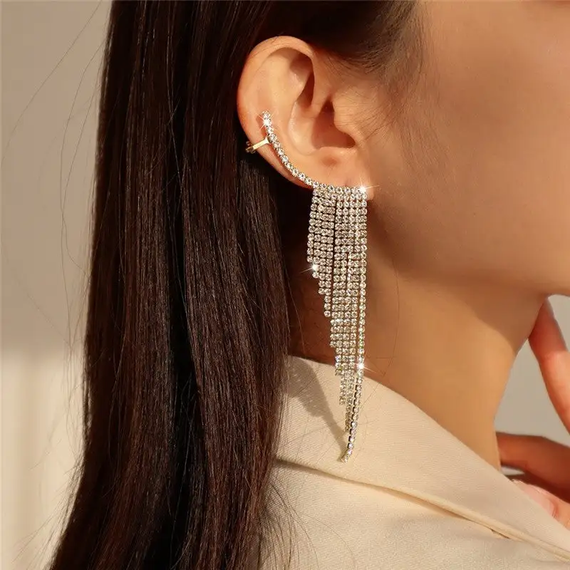 Crystal Fringe Drop Earrings