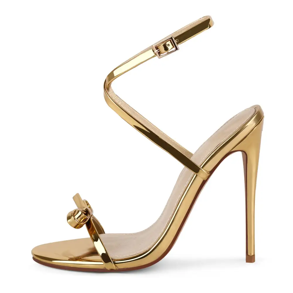 Round Toe Bow Cross Strap Sandals
