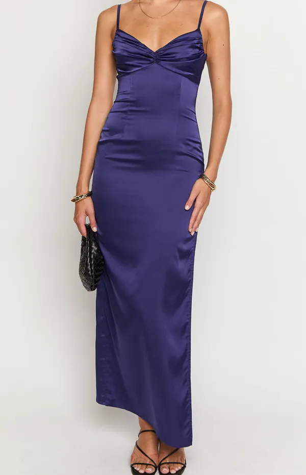 Playful Satin Maxi Dress