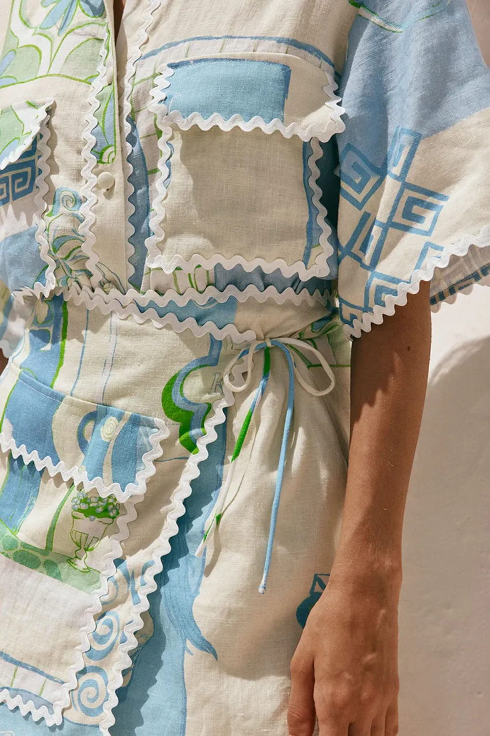 Patchwork Print Mini Skirt