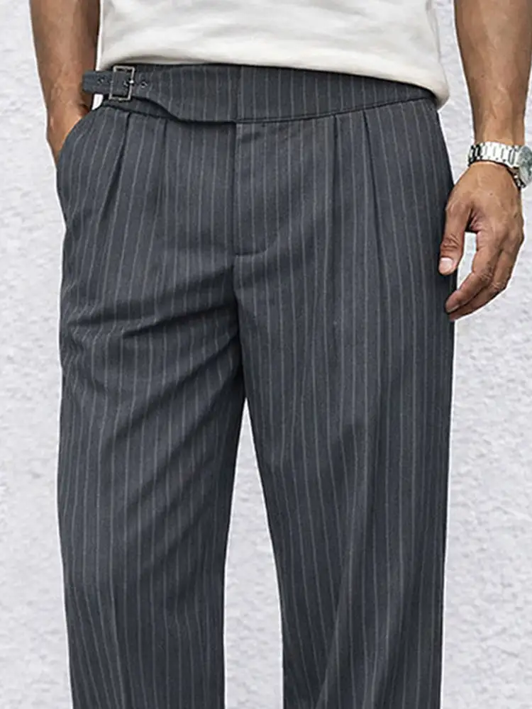 Stripe Straight Leg Trousers