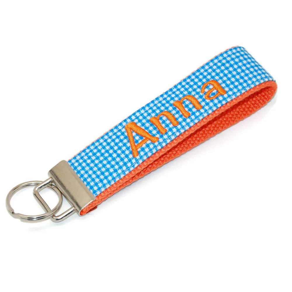 Gingham Check Casual Keychain