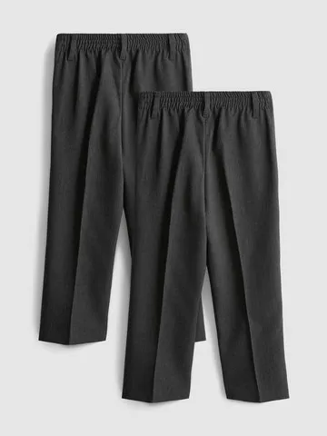 3-7yrs | 2pk Easy Iron School Trousers