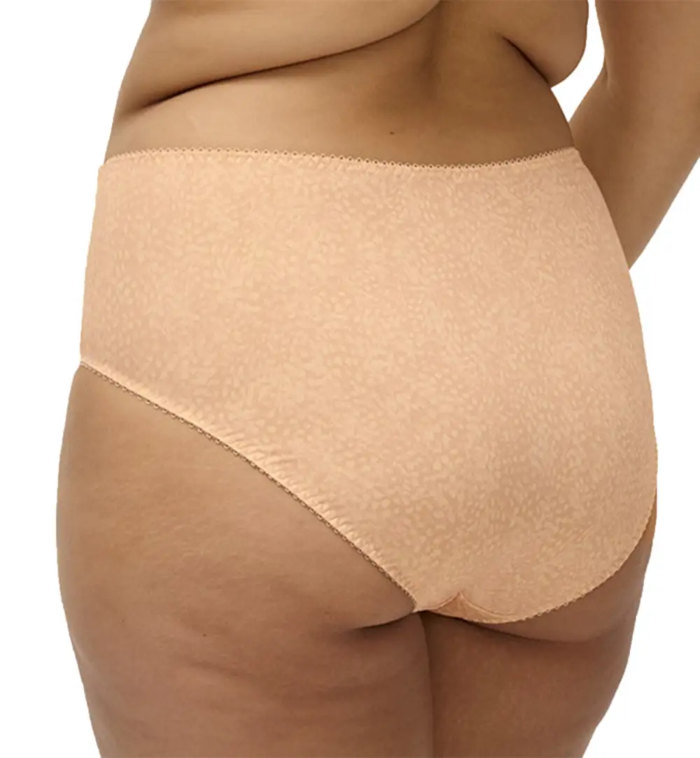 Modern High-Waist Stretch-Lace Cotton Full-Coverage Brief Panty