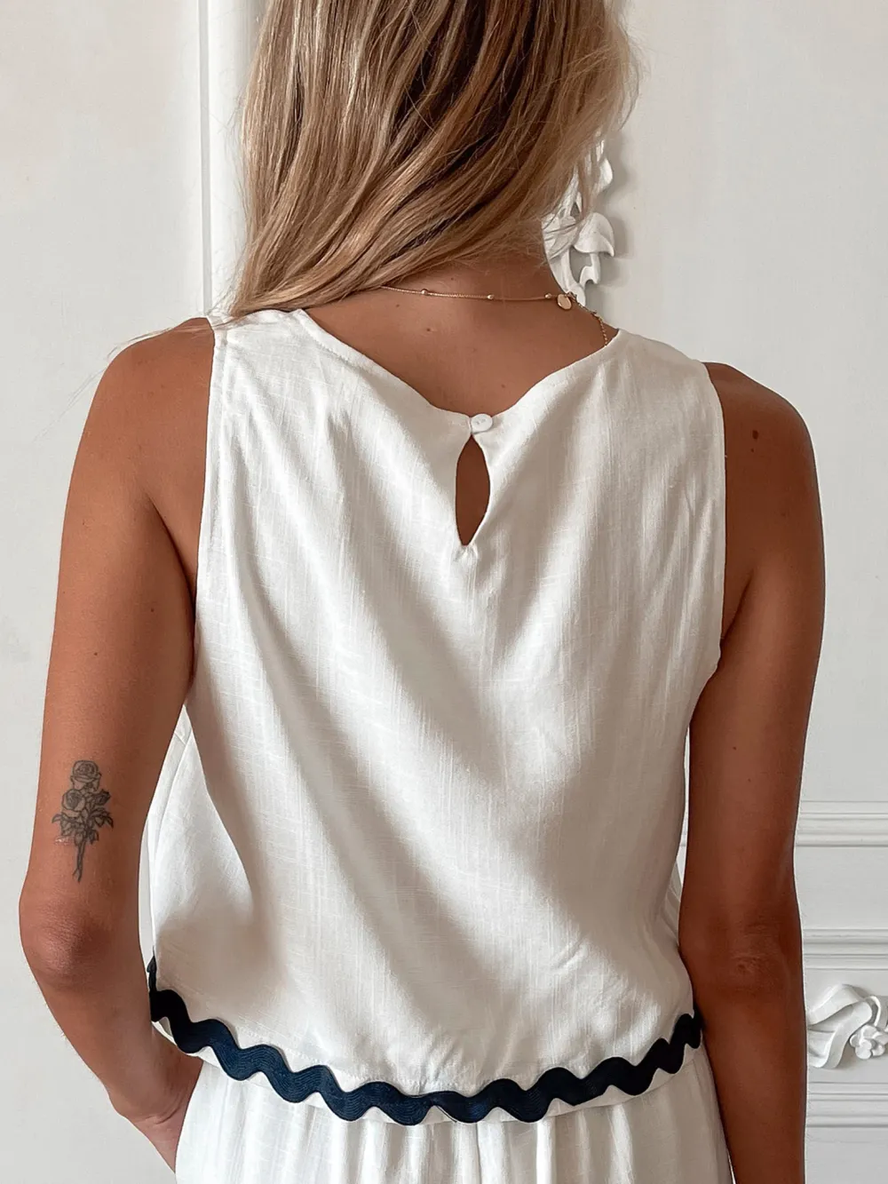 Beige Casual Style Gingham Top