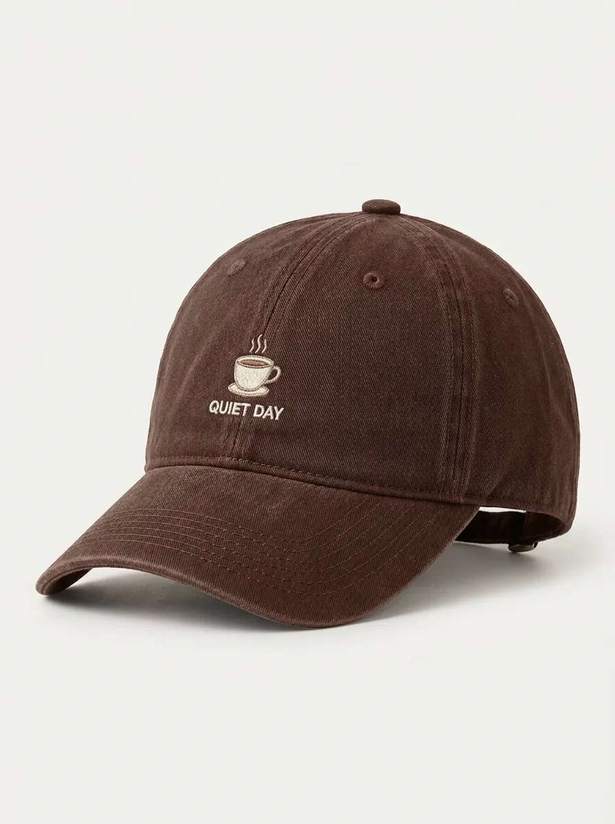 Coffee-Lover Quiet-Day Embroidered Unisex Baseball Cap