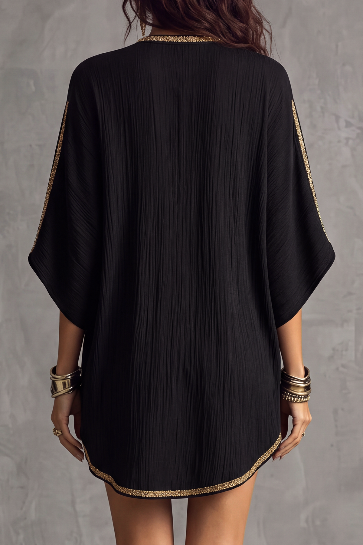 Modern Plunge Neck Mini Dress