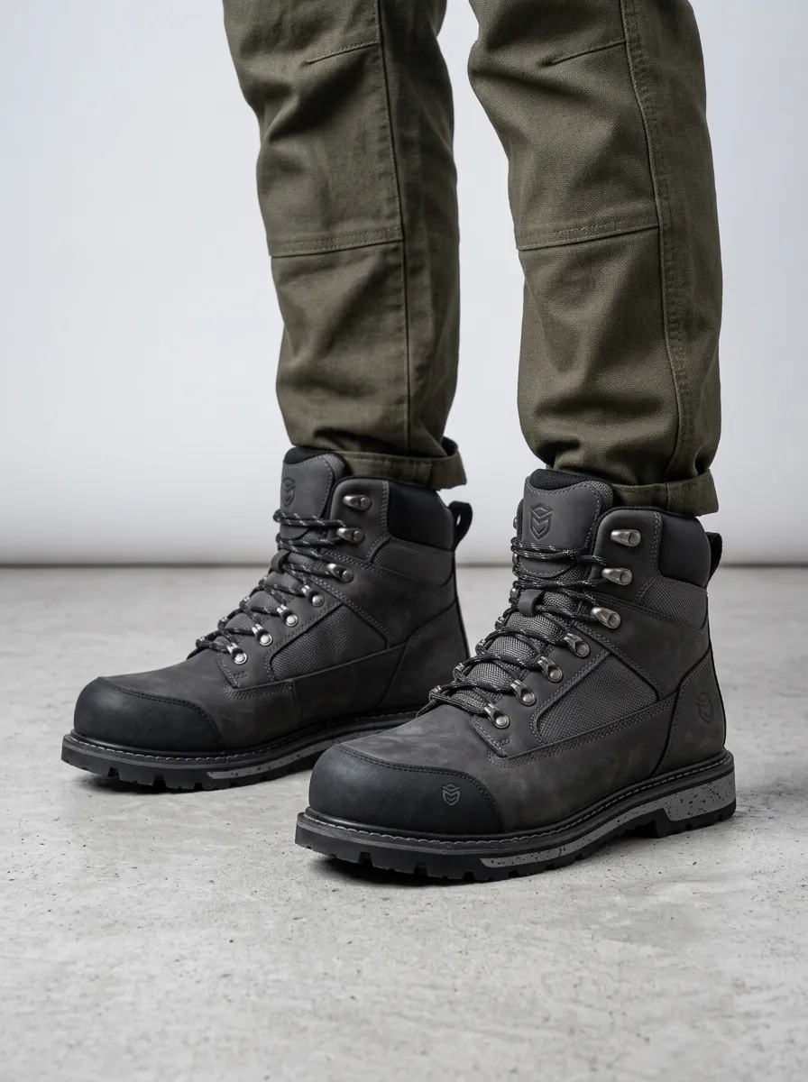 Unisex Waterproof Work Boots with Construction
