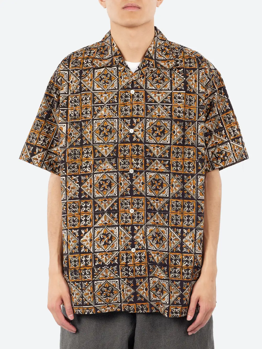 Men's Cotton Block Print Shirt