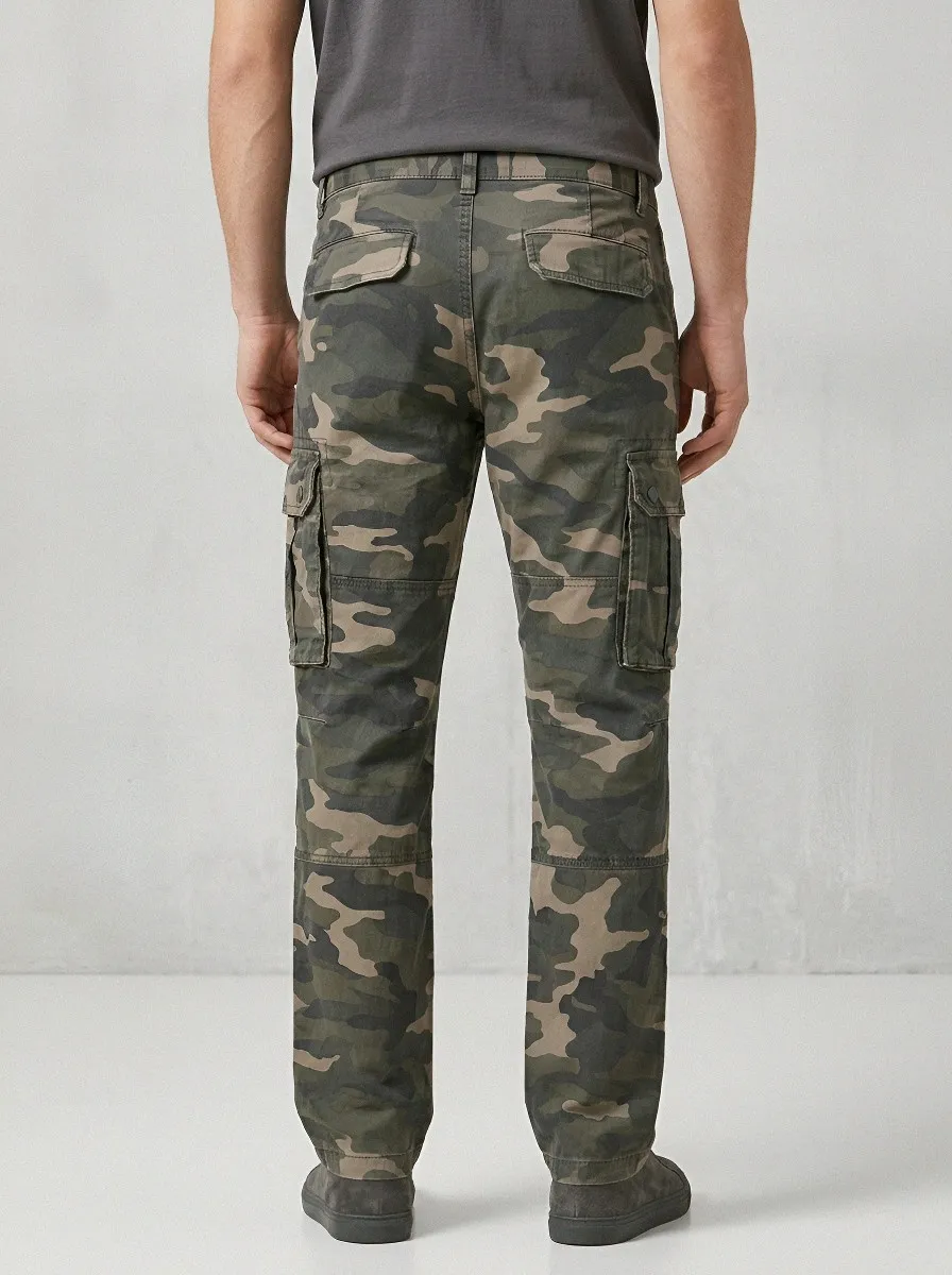 Military-Inspired Camouflage Tactical Camouflage Cargo Pants